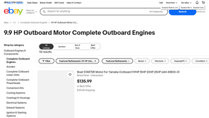 Outboard Motors - 9.9 HP Complete Engines