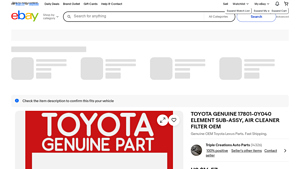 Toyota - Genuine Air Cleaner Filter