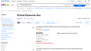 eBay - 18 Dual Subwoofer Box