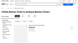 Antique Barber Chairs - Childs Barber Chair
