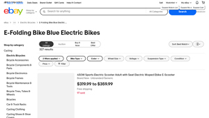 E-Folding Bike - Blue Electric Bike