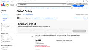 Gt4b-5 - 12V Sealed Lead Acid Battery
