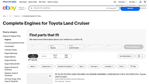 Toyota - Complete Engines for Land Cruiser