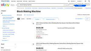 eBay - Block Making Machines