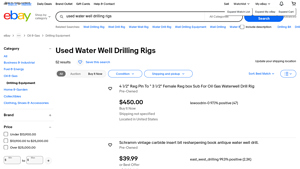 eBay - Portable Water Well Drilling Rigs