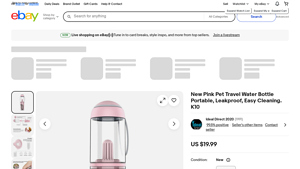 Riogoo - New Pink Pet Travel Water Bottle