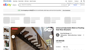 Universal - Adjustable Weld on Floating Stair Riser Brackets