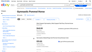 eBay - Gymnastic Pommel Horse Listings
