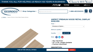 Econoco - Aspect Premium Wood Shelf