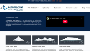 Economy Tent - Pool Cover Tents
