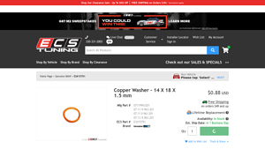 BMW - Genuine Copper Washer 14x18mm