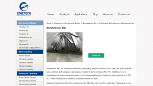 Edgetech Industries - Molybdenum Bar