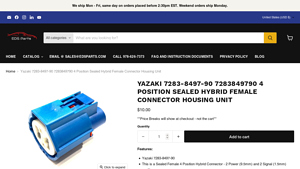Yazaki - 7283-8497-90 4 Position Sealed Hybrid Female Connector