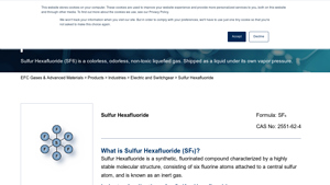 EFC Gases - Sulfur Hexafluoride (SF6)