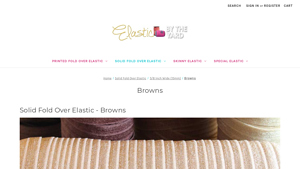 Elastic By The Yard - Solid Fold Over Elastic 5/8 Inch Wide