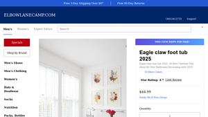 Elbow Lane - Eagle Claw Foot Tub