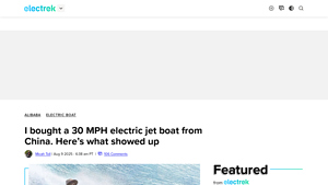 Electrek - One-Seater Electric Jet Boat