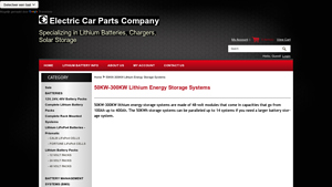 Electric Car Parts Company - Lithium Energy Storage Systems