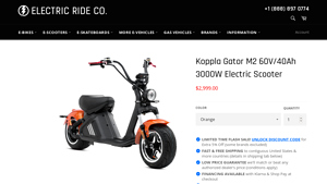 Electric Ride Co - Koppla Gator M2 Electric Scooter