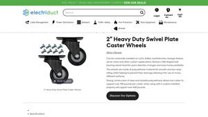 Electriduct - Heavy Duty Swivel Plate Caster Wheels