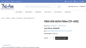 Field Controls - T1-U15 ULPA Filter