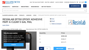 Resinlab - EP750 Epoxy Adhesive Part A Clear