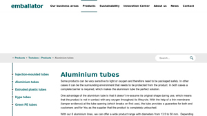 Emballator - Aluminium Tubes for Sensitive Products