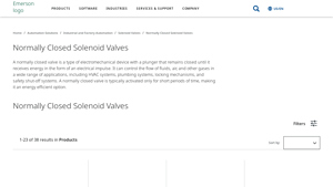 Emerson - Normally Closed Valve
