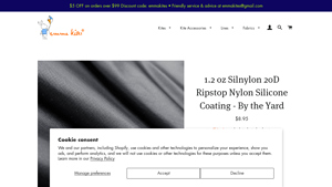 Emma Kites - 1.2 oz Silnylon 20D Ripstop Nylon