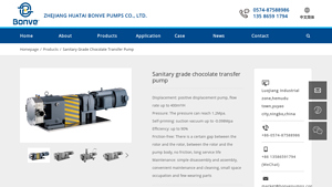 BVCom - Sanitary Grade Chocolate Transfer Pump