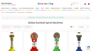 EnterVending - Bulk Spiral Machines Gumballs & Bouncy Balls
