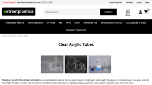 eStreet Plastics - Clear Plexiglass Tubes