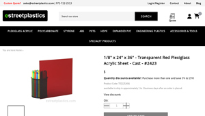 EStreet Plastics - Transparent Red Plexiglass Acrylic Sheet