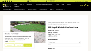 Ethan Mason - EM Singoli White Indian Sandstone