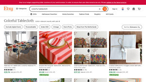 Etsy - Colorful Tablecloths