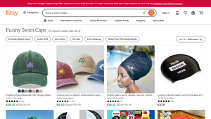 Etsy - Funny Swim Caps
