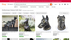 Etsy - Doberman Statue Life Size