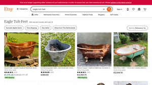 Etsy - Eagle Tub Feet