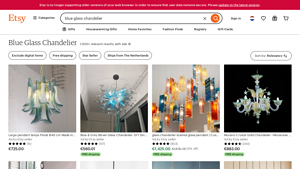 Etsy - Blue Glass Chandeliers
