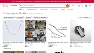 Etsy - Titanium Sports Necklace