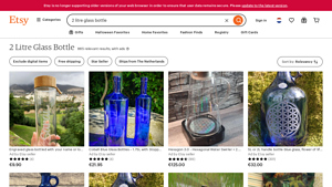 Etsy - Unique 2 Litre Glass Bottles