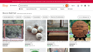 Etsy - Bocce Ball Sets