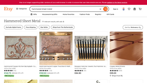 Etsy - Hammered Sheet Metal