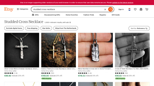 Etsy - Studded Cross Necklace