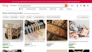 Etsy - Rose Gold Dog Collars