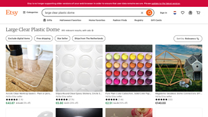 Etsy - Clear Plastic Domes
