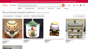 Etsy - McCoy Humpty Dumpty Cookie Jar