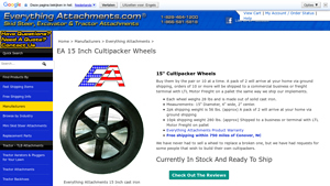 Everything Attachments - 15 Cultipacker Wheels