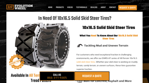 Evolution Wheel - 10x16.5 Solid Skid Steer Tires