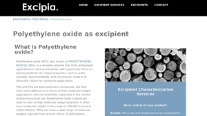 Excipia - Polyethylene Oxide (PEO) Solutions